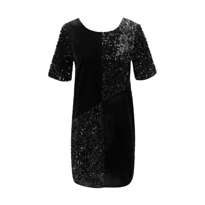 Produktbild von Artherium Schwarzes Paillettenkleid, Größe 48