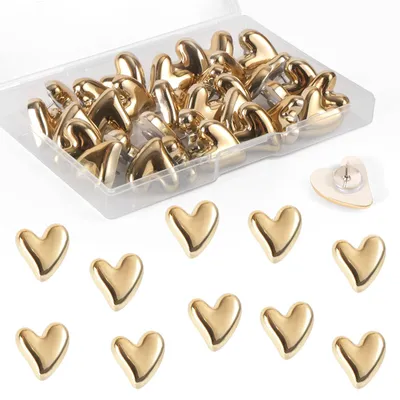 Imagen del producto de Clavijas con forma de corazón, 36 unidades, decorativas, para pizarras y oficinas