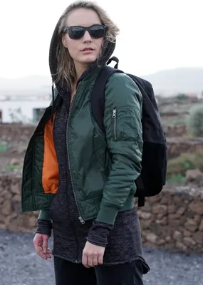 Immagine prodotto di Giacca bomber da donna Urban Classics Ladies Basic Bomber Jacket, colore oliva - XL