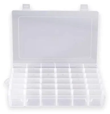 Image de Boîte de rangement en plastique Grinde, avec 36 compartiments, idéale pour ranger les bijoux