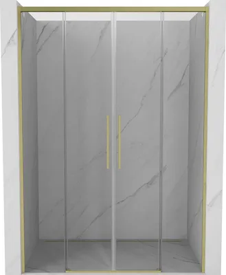 Immagine prodotto di Mexen Rox porta doccia scorrevole 140 cm, trasparente, oro spazzolato - 8C2-140-002-55-00