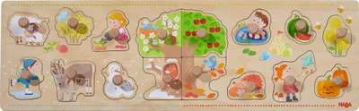 Immagine prodotto di HABA 306290 - Puzzle da afferrare 4 stagioni, puzzle da afferrare da 2 anni