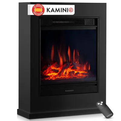 Imagen del producto de KAMINIO Chimenea eléctrica KALLE - Chimenea eléctrica de pie con calefacción, efecto de llama 3D, control remoto - Color, Imagen generada por IA