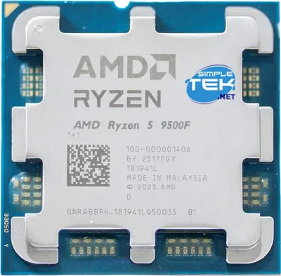 Image de AMD Ryzen 5 9500F, fréquence maximale de 5,00 GHz, processeur AM5 en vrac (tray), sans GPU intégré
