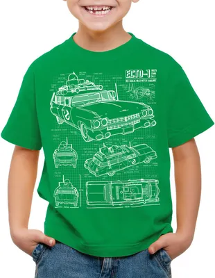 Produktbild von style3 ECTO-1 Blaupause Kinder T-Shirt geisterjäger