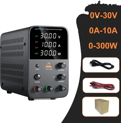Obrázek produktu pro Nastavitelný stejnosměrný napájecí zdroj, výstupní napětí 0V-120V, výstupní proud 0A-10A, WPS3010H 30V 10A