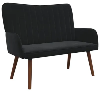 Immagine prodotto di vidaXL Divano a 2 posti Nero 115 x 61 x 87 cm Velluto (V)