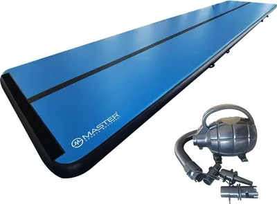 Image de Tapis gonflable Airtrack MASTER S-Pro 1000 x 200 x 20 cm - bleu - noir