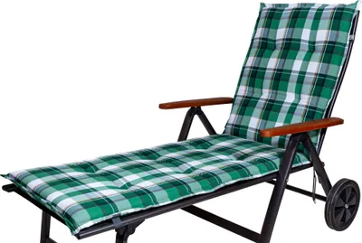 Produktbild von Auflage Rollliege Milano 2397 grün-weiß kariert 190x60x6 cm KETTtex