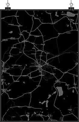 Produktbild von Mr. & Mrs. Panda Bild Finsterwalde DIN A5 - Geschenk, drucke, Stadt Dorf Karte Landkarte Map Stadtplan, Wandbild, wanddeko, Plakat, Kunstdruck