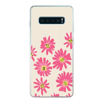 Produktbild von MuchoWow® Handyhülle Schutzhülle Hülle für Samsung Galaxy S10 Plus Blumen - Muster - Minimalismus Silikon Softcase Handy Hülle - Schutzhülle