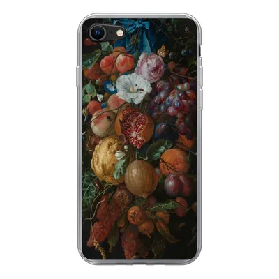 Produktbild von MuchoWow® Handyhülle Schutzhülle Hülle für iPhone 8 Früchte und Blumen - Gemälde von Jan Davidsz. de Heem Silikon Softcase Handy Hülle - Schutzhaube