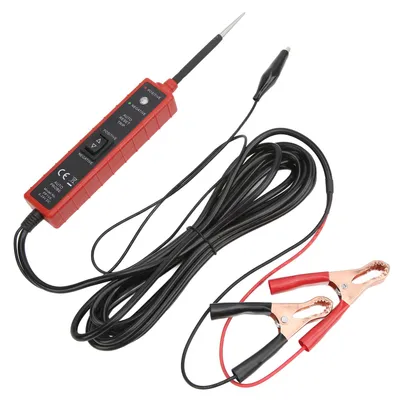 Obrázek produktu pro Tester elektrických obvodů v automobilech, diagnostický přístroj, ochrana proti zkratu, kabel 4 m, červený, DC 6–24 V