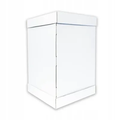 Produktbild von Karton Hochboden-Kuchenbox 40x40x50 cm weiß STRONG PACKAGING