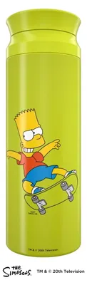 Produktbild von HOLY Thermo Shaker Becher Simpsons Edition 700ml Edelstahl Bart Simpson hellgrün