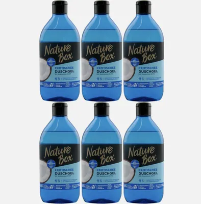 Produktbild von Nature Box Coconut Moisture & Freshness Duschgel 6 x 385 ml - Mit Kokosöl - Vorteilspack