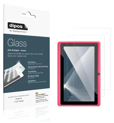 Produktbild von 2x Schutzfolie für Haehne 7 Zoll Tablet - Anti-Shock 9H Folie dipos Glass Kunststoffglas