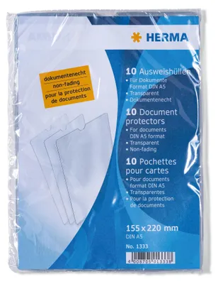 Obrázok produktu pre HERMA 1333 Držiak na identifikačné karty HERMA, PP, jednoduchý, 155 x 220 mm, malé balenie