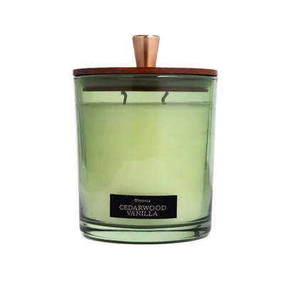 Zdjęcie produktu dla HOMLA Świeca zapachowa WOODY BLEND Cedarwood Vanilla 380 g