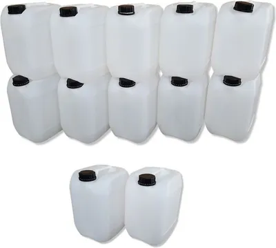 Produktbild von 12 Stück 10 Liter L Kanister, Wasserkanister Farbe natur DIN51 (12 x 10 knn51)