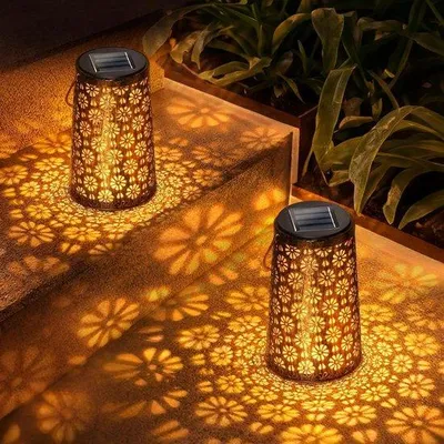 Zdjęcie produktu dla Wodoodporne metalowe latarnie solarne LED do dekoracji ogrodu