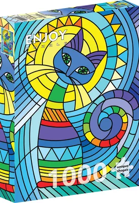 Immagine prodotto di Puzzle 1000 pezzi ENJOY – Gatto ornamentale (Enjoy-2121)