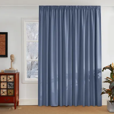Obrázek produktu pro Záclona, závěs do obývacího pokoje, zatemňovací, rozměry 245 x 300 cm, barva: světle modrá