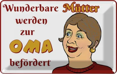 Produktbild von vianmo Blechschild 12x18 cm wunderbare Mütter werden Oma Familie Freunde