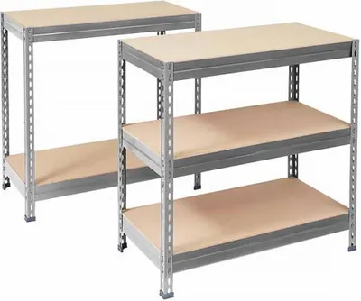 Produktbild von Schwerlastregal Grau-Anthrazit Höhe: 220 cm Breite: 90 cm Tiefe: 60 cm