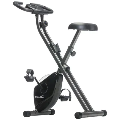 Produktbild von Skandika Foldaway X-1000 Fitnessbike Heimtrainer x-bike F-Bike klappbar mit Handpuls-Sensoren, 8-stufiger Magnetwiderstand, LCD Display, 130 Kg max.