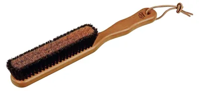 Image de Brosse à vêtements avec manche et lanière en cuir