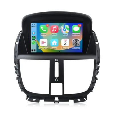 Zdjęcie produktu dla Radio samochodowe Hexinex 7" z systemem Android 15, obsługujące Carplay i Android Auto, 2+64GB pamięci, przeznaczone do samochodów Peugeot 207 (2006-2015). Wyposażone w: nawigację GPS, Wi-Fi, Bluetooth, sterowanie z kierownicy (SWC), radio FM/RDS, procesor DSP, format 2DIN oraz port USB. Obsługuje również standard DAB+