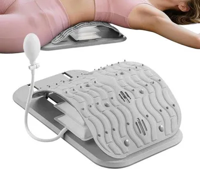 Produktbild von Rugbrancard – Wirbelsäulenstütze – Muskelentspannung – Magnetische Massage – 38,5 x 21,5 cm – Schwarz