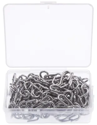 120 S-Haken aus Edelstahl, 1 Zoll, S-förmig, silber