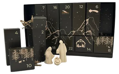 Productafbeelding van Kerststallen Adventskalender 2026 Moderne Kerststal Leonardo Lengte x Breedte x Hoogte Hout Naturel