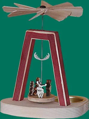 Produktbild von Tischpyramide Elche Weihnachtsmarktpyramide Höhe 16cm NEU