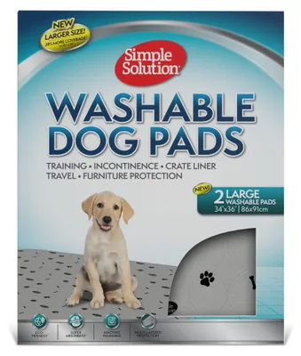 Produktbild von Simple Solution Waschbare Training Pads für Hunde, Wiederverwendbare Hundekissen