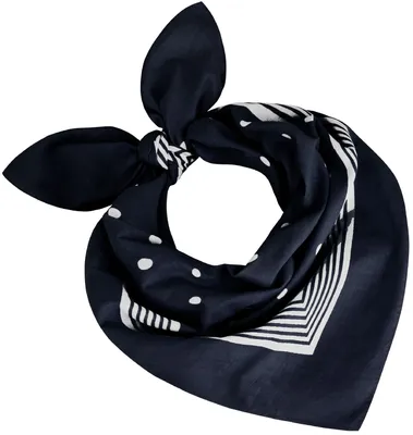 Produktbild von Tobeni Bandana Baumwolle Nickituch gepunktet 55x55 cm Halstuch Kopftuch Tücher, Farbe:Marine Blau, Grösse:55 cm x 55 cm