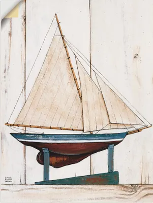 Produktbild von ARTland Wandbild, selbstklebend Rennjacht Größe: 45x60 cm