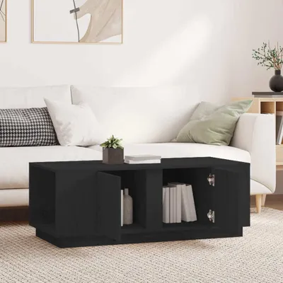 Obrázok produktu pre Maison Exclusive - Konferenčný stolík čierny 110x50x40 cm masívne drevo borovica