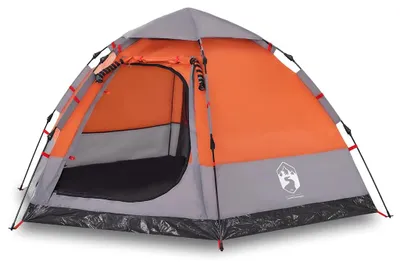 Immagine prodotto di vidaXL Tenda da campeggio 4 persone grigio e arancione sgancio rapido