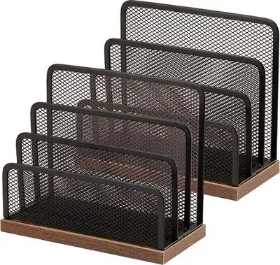 Produktbild von Famanu Schreibtisch-Organizer mit 3 Fächern - Metallgitter