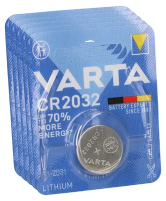 Image de 5x VARTA Pile bouton au lithium 3V CR 2032 DL 2032 ECR 2032 L14 EA - 2032C Lithium 5004LC