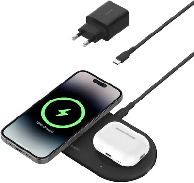 Produktbild von Belkin BoostCharge Pro 2-in-1 - Induktive Ladematte