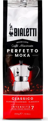 Obrázek produktu pro Bialetti Perfetto Moka Klassisch 250 g - 250 g - Medium geröstet - Kaffee - 50% Arabica - 50% Robust - Tasche