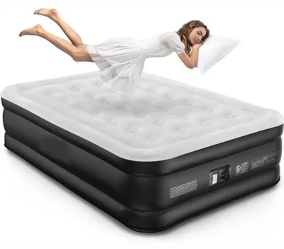Produktbild von Famanu Luftbett mit integrierter Pumpe - Selbstaufblasendes Luftbett für 2 Personen