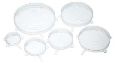 Silikondeckel-Set 6er, wiederverwendbar, luftdicht, BPA-frei
