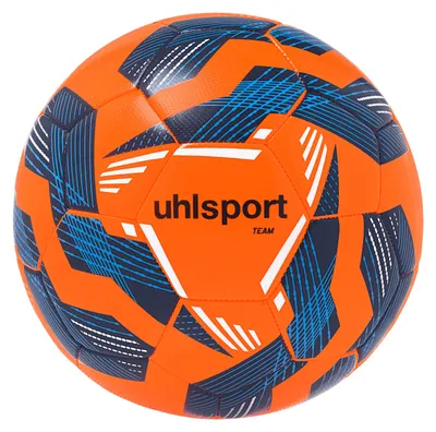 Productafbeelding van Uhlsport Team (maat 5) Trainingsbal - Oranje fluorescerend / Marineblauw / Wit | Maat: 5