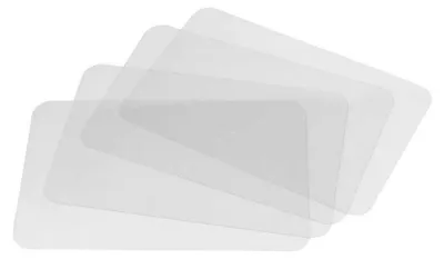 Produktbild von Tischsets abwaschbar, 4 Stück, transparente Kunststoff-Platzdeckchen, waschbare Untersetzer