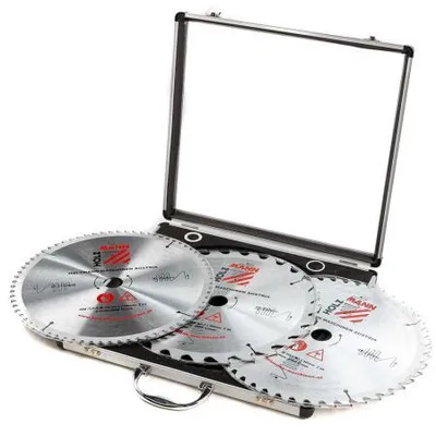 Produktbild von Holzmann Kreissägeblatt-Satz KSB315SET im Alu-Koffer 315 x 3,2 x 30 mm 72, 48, 28 Zähne